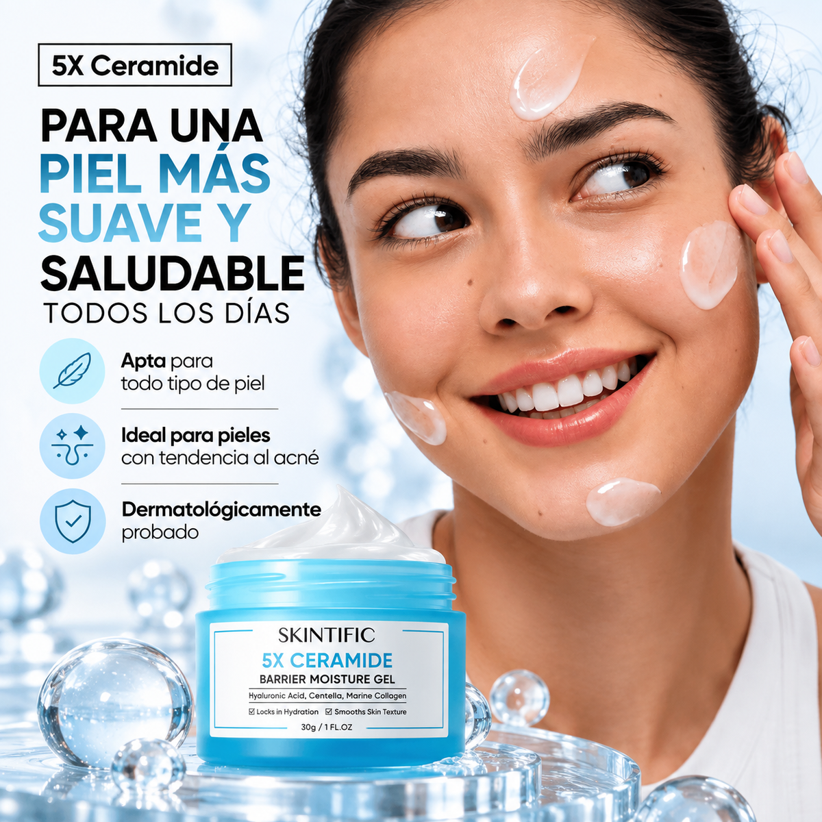 Gel Hidratante Reparador de la Barrera con 5X Ceramidas