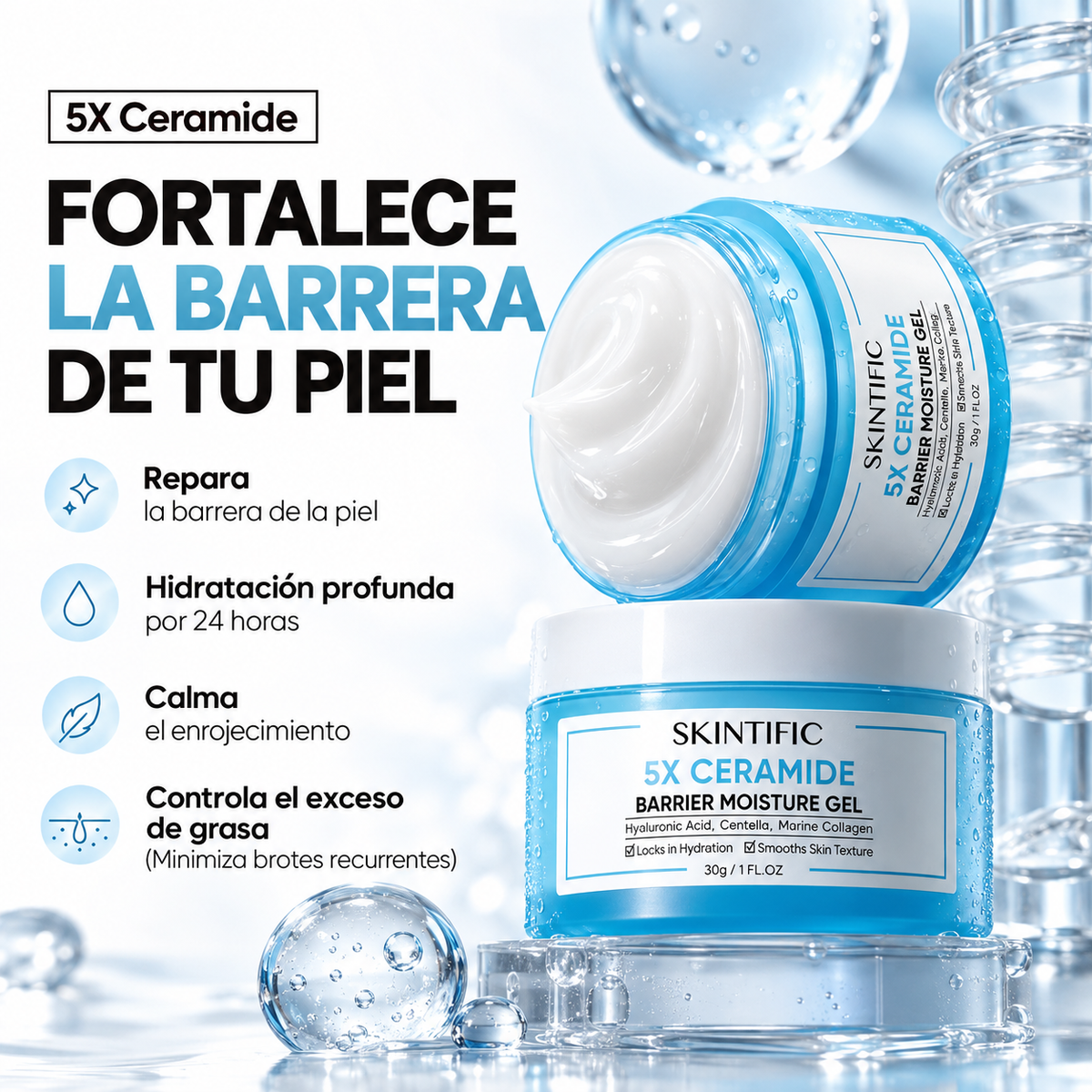 Gel Hidratante Reparador de la Barrera con 5X Ceramidas