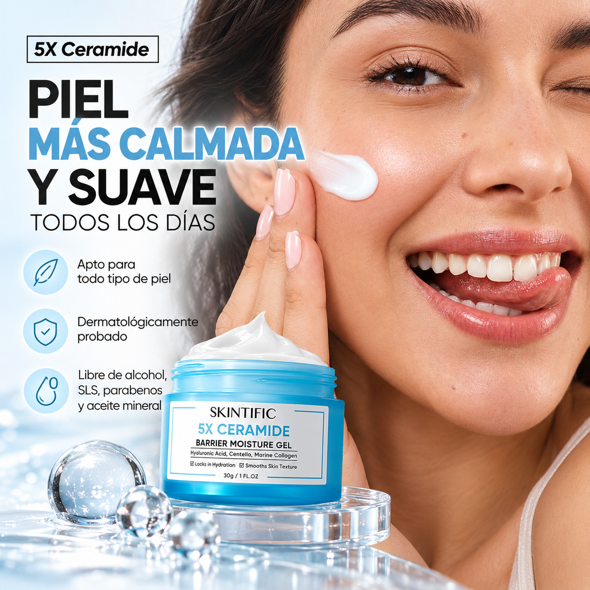 Gel Hidratante Reparador de la Barrera con 5X Ceramidas