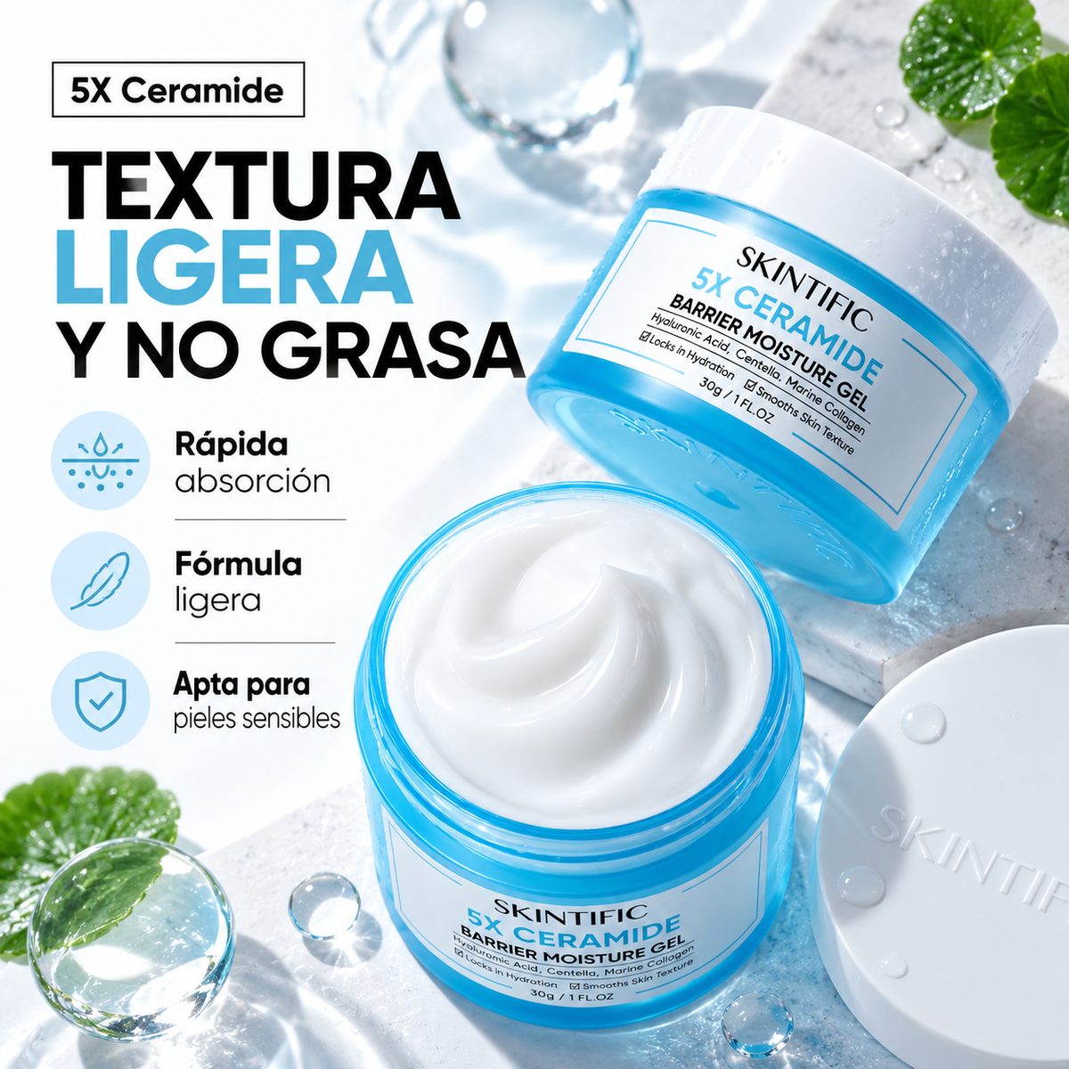Gel Hidratante Reparador de la Barrera con 5X Ceramidas