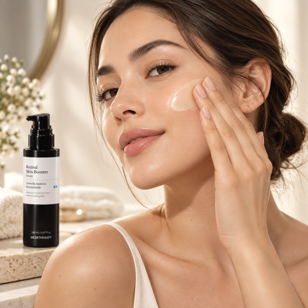 Aplicación del serum sobre la piel